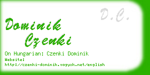 dominik czenki business card